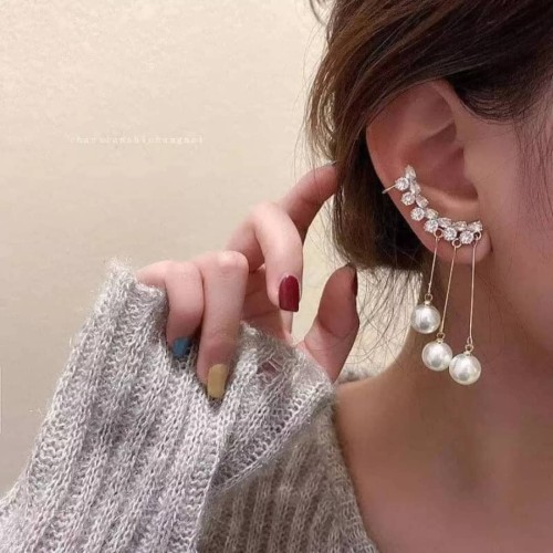 Pearl Earring Drop ear cuff For Girls